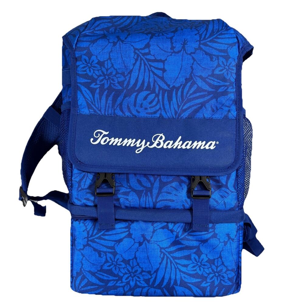 Tommy Bahama Blue Backpack Cooler Insulated Adjustable Straps Bottle Opener